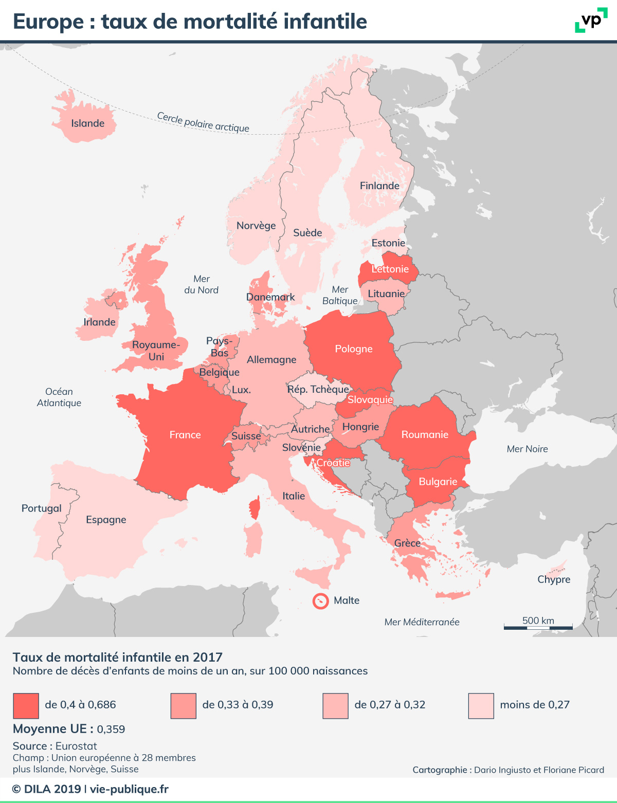 taux de mortalité infantile dans le monde