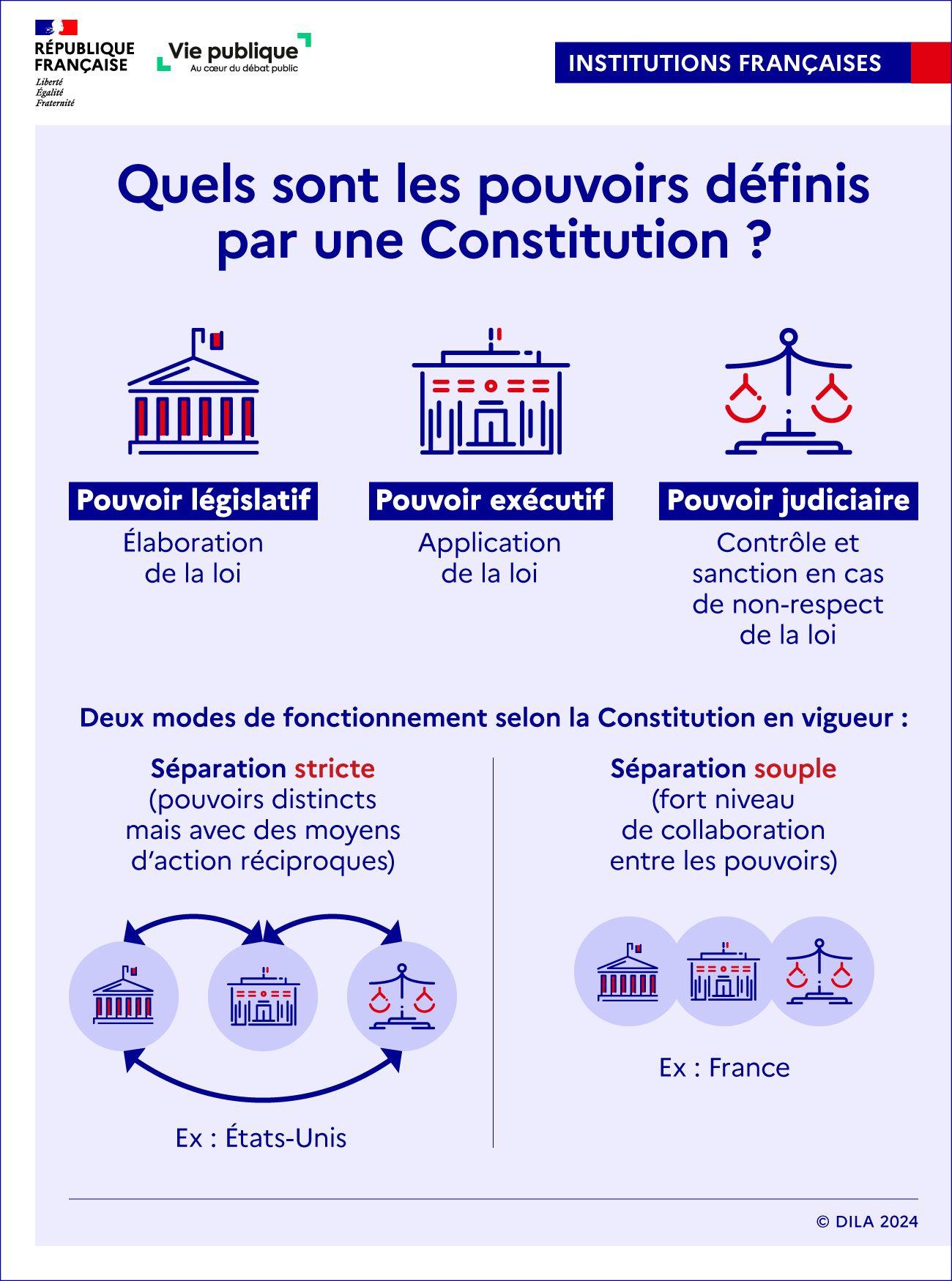 Infographie : Quels Sont Les Pouvoirs Définis Par Une Constitution ...